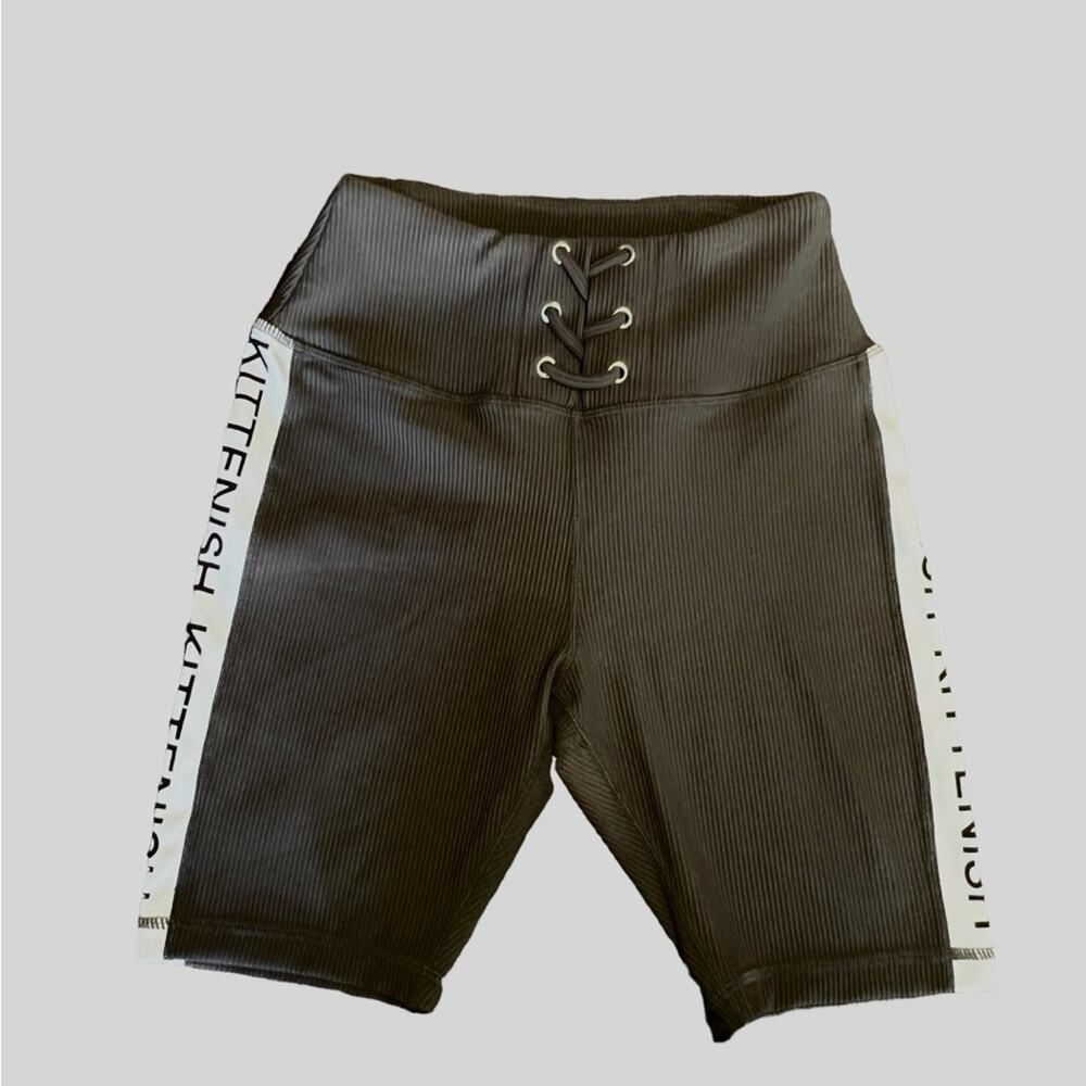 Kittenish Ribbed Bike Shorts w/Side Logo Size XS